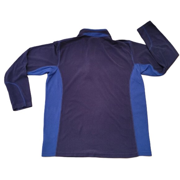 Columbia Pullover Men Large Blue Two Tone 1/4 Zip Fleece Hiking Outdoors - Picture 2 of 8